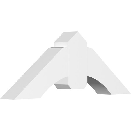 Ekena Millwork Archdale Architectural Grade PVC Gable Bracket, 36"W x 13 1/2"H x 4"D x 6"F, 9/12 Pitch GBP036X14X0406ARC00